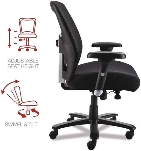 Vista 6 de Alera Alera Faseny Series - Silla de gerente grande y alta, soporta hasta 400 libras, altura del asiento de 17.48 a 21.73 pulgadas, asiento