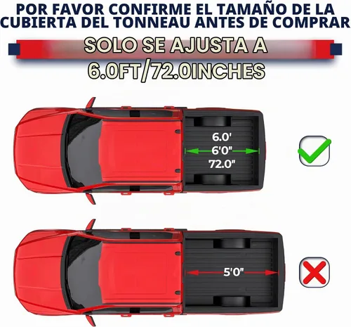 Vista 2 de MOSTPLUS Cubierta Enrollable de Vinilo Suave para Caja de Camioneta Tonneau Compatible con Ford Ranger 2019-2025 Cama de 6 Pies