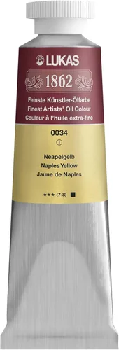 Vista 142 de Lukas 1862 Pintura al Óleo para Artistas Profesionales - Colores Tierra Amarillentos, 37 mL - Juego de 4 - Destacada Resistencia a la Luz, Sin