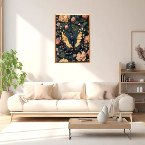 Vista 2 de NAIMOER Kits de arte de diamantes de mariposa para adultos principiantes, kit de pintura de diamante 5D, arte de gemas de taladro completo por