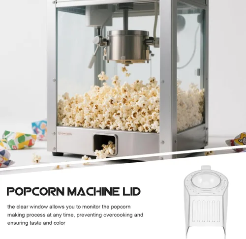 Vista 7 de Tapa de repuesto para máquina de palomitas de maíz, acrílico transparente con ventana de visión, prevención de salpicaduras, resistente al calor