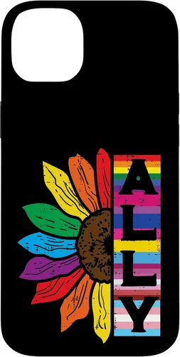 Vista 15 de iPhone 16 Lgbt Gay Ally Sunflower Rainbow Pride Flag Men Women Kids Case