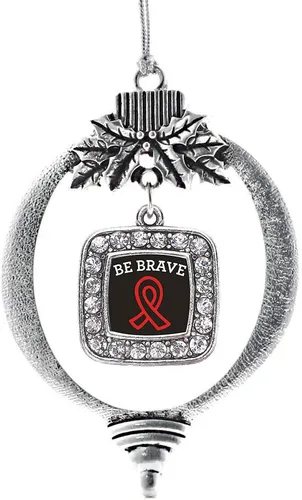 Vista 125 de Inspired Silver - Adorno con dije de reina de rodillo - Adornos navideños cuadrados de plata con joyas de circonita cúbica