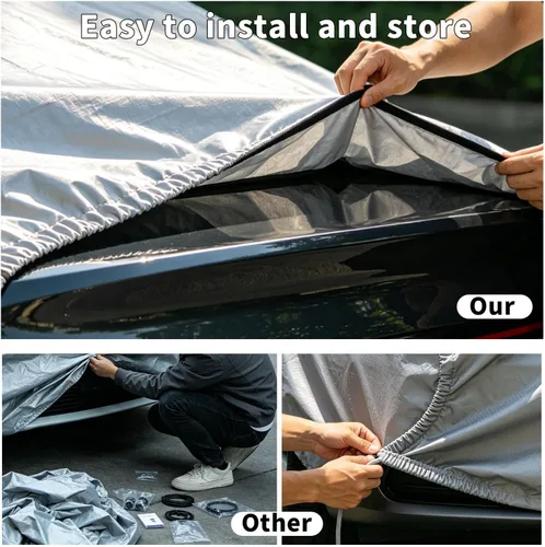 Vista 23 de GUNHYI - Funda para automóvil SUV de 7 capas, ajuste personalizado para BMW X1 (2010-2025), impermeable para todo tipo de clima, resistente