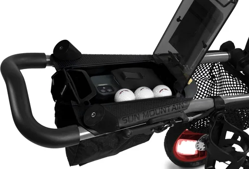 Vista 4 de Sun Mountain Pathfinder Px4 Golf Push Cart Azul (Big Sky Blue)