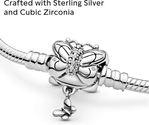 Vista 3 de PANDORA Moments - Pulsera de plata mariposa Metal