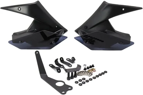 Vista 6 de Parabrisas de motocicleta compatible con Kawasaki Z 900 Z900 Lado de motocicleta Downforce Naked Spoilers Winglet ala de carenado de ala fija 2021