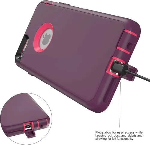 Vista 4 de MXX Funda para iPhone 6S/iPhone 6, resistente protección de policarbonato TPU de alta calidad, cubierta híbrida para parachoques, con protector