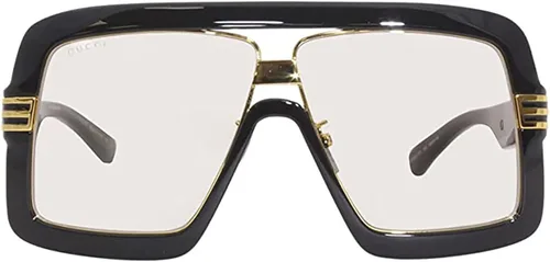 Vista 2 de Gucci GG 0900S 005 - Gafas de sol de plástico negro tamaño grande color amarillo