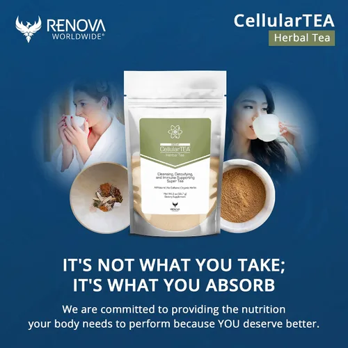Vista 3 de CellularTea Té orgánico de desintoxicación – Té limpiador sin cafeína para desintoxicación diaria, limpieza intestinal, salud digestiva y apoyo