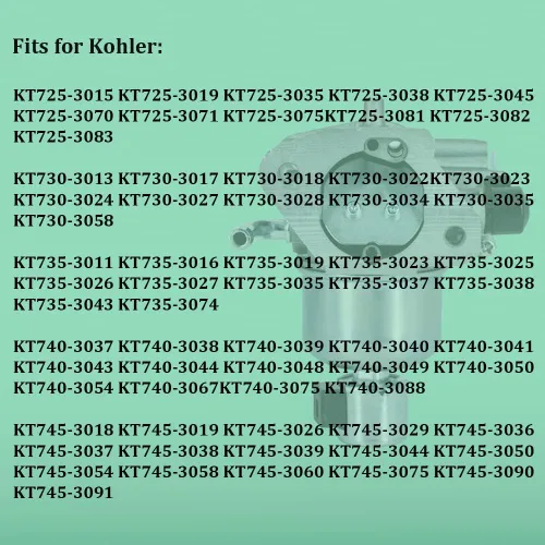 Vista 2 de Carburador para Kohler KT730 KT735 KT740 KT745 Carb con juntas 16-853-19S 32-853-63S generador motor