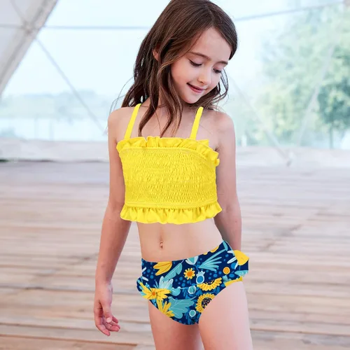 Vista 4 de Moon Tree Traje de baño deportivo de dos piezas para niñas