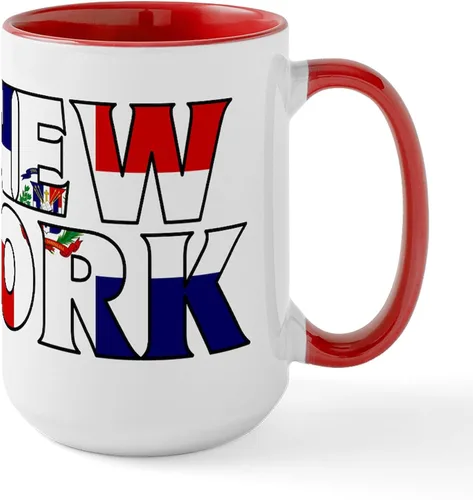 Vista 22 de CafePress New York Republic Tazas de cerámica de 15 oz (15.0 fl oz)