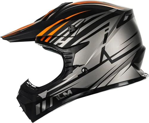 Vista 34 de ILM Casco de cara completa para motocicleta, motocross y cuatrimoto para niños y jóvenes, aprobado por el Departamento de Transporte de Estados