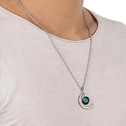 Vista 4 de HUASAI Juego de 12 pulseras de cuero tejidas a mano y colgante de luna collar de signo del zodiaco cuero aleación otro