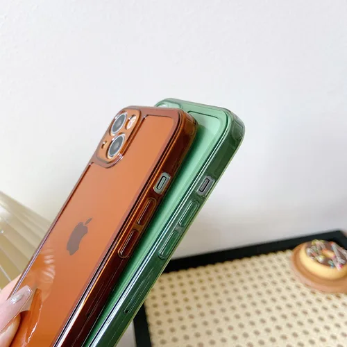 Vista 8 de ZTOFERA Funda para iPhone 14 Plus 6.7 pulgadas, Transparente Suave Silicona Bumper Protector Retro Color Transparente A Prueba de Golpes Caja Del