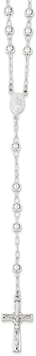 Vista 2 de Collar con colgante de rosario de plata de ley 925 maciza 260in