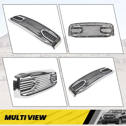Vista 6 de KUAFU Parrilla de parachoques frontal compatible con Dodge RAM 2500 3500 2006-2009, Dodge RAM 1500 2006-2008. Repuesto de carcasa Big Horn