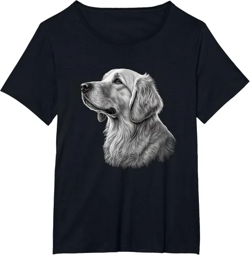 Vista 28 de Camiseta divertida Golden Retriever, Negro