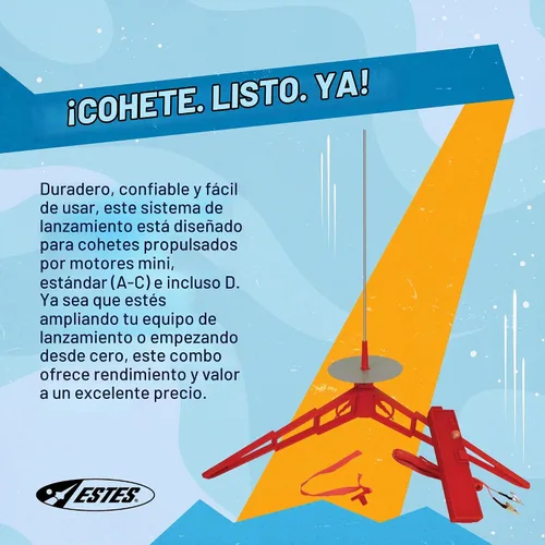 Vista 5 de Estes - Plataforma de lanzamiento 2222 y controlador Porta-Pad II, Rojo