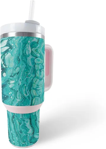 Vista 15 de MightySkins Skin - Vaso de vinilo compatible con Stanley The Quencher H2.0 FlowState de 40 onzas, diseño de rayas marineras, protectora, duradera