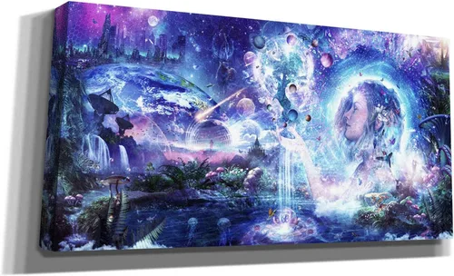 Vista 2 de Epic Graffiti 'Dancing Dreams' de Cameron Gray, arte de pared en lienzo, 40 x 20 pulgadas