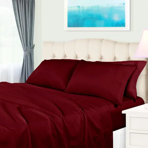Vista 24 de BLUENILEMILLS Juego de ropa de cama ultrasuave de algodón egipcio de fibra larga, 650 hilos, lujoso, elegante, tejido de satén suave, 1 sábana