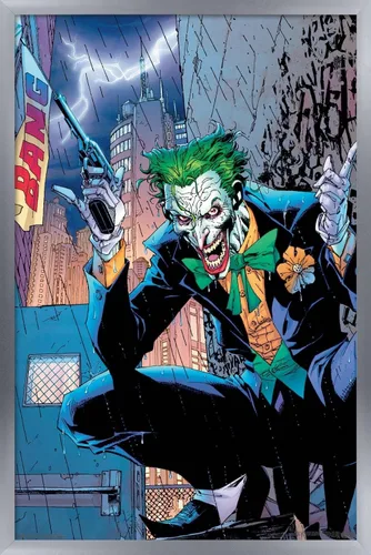 Vista 11 de Trends International DC Comics - Póster de pared de The Joker - Bang, 14.725 x 22.375 pulgadas, versión enmarcada de madera de granero Versión