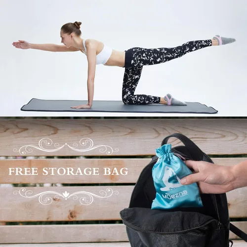 Vista 32 de Muezna Calcetines de yoga antideslizantes para mujer, antideslizantes, para pilates, barras, calcetines de hospital con agarres, talla 5-10