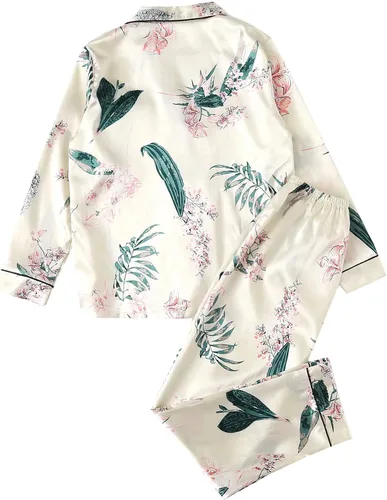 Vista 4 de SheIn - Conjunto de pijama para mujer de 7 piezas, conjunto que incluye camisola, camisa y antifaz