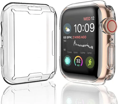 Vista 11 de JULK - Funda protectora general suave de TPU HD ultrafina para iWatch SE 3 (2025) / Series SE / 6/5 / 4, paquete de 2 unidades [Paquete de 2]