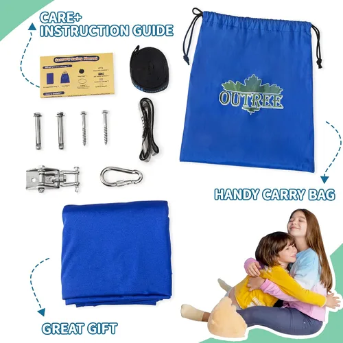 Vista 6 de OUTREE Columpio sensorial para niños con gancho giratorio de 360°, columpio de terapia interior ideal para autismo, TDAH, trastorno de procesamiento