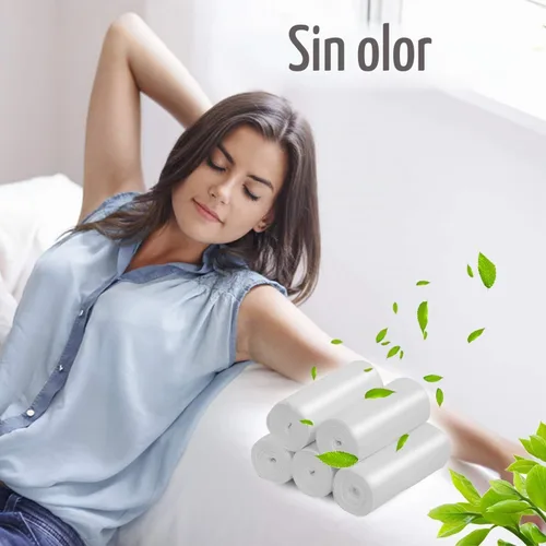 Vista 6 de Bolsas de basura biodegradables y compostables de 13 a 15 galones, bolsas de basura altas sin perfume para cocina, patio, césped, oficina