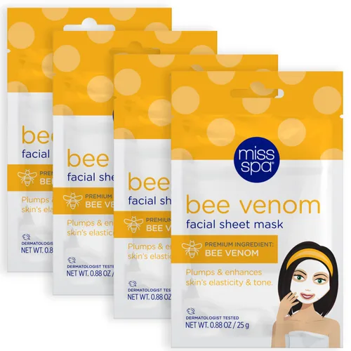 Vista 8 de MISS SPA Mascarillas faciales para el cuidado de la piel, veneno de abeja, cuidado de la piel antienvejecimiento para mujeres, mascarilla facial