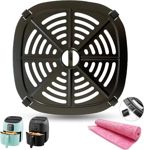 Vista 12 de Bandeja de freidora de aire de 2 cuartos para freidora de aire instantáneas Vortex, revestimiento antiadherente de doble capa mejorada, freidora