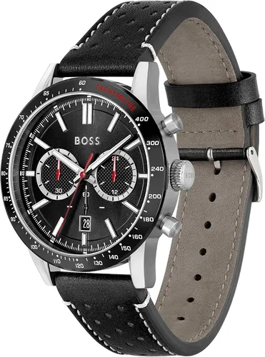 Vista 2 de BOSS Allure Reloj de cuarzo cronógrafo de acero inoxidable para hombre, resistente al agua