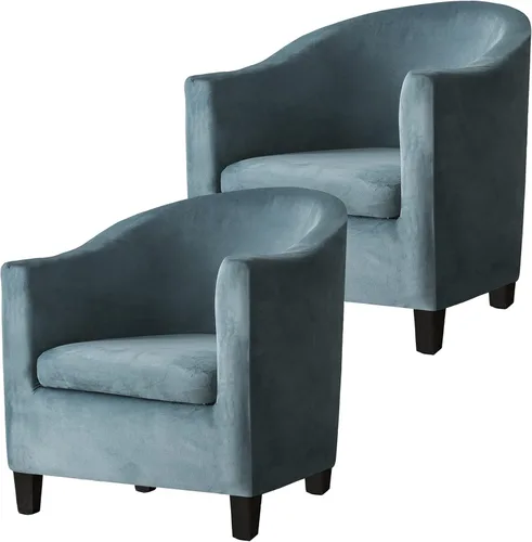 Vista 15 de Fundas de terciopelo para sillones, fundas de elastano para sillones, fundas elásticas para sillas de bañera, fundas protectoras para muebles, funda