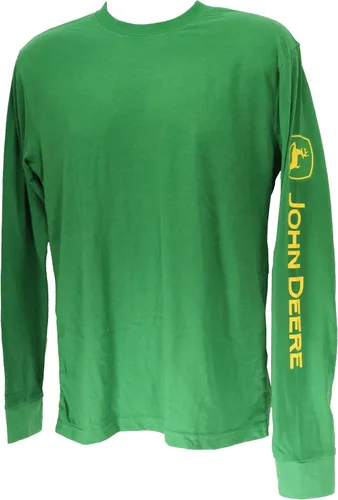 Vista 7 de John Deere Camiseta de manga larga sólida con logotipo en la manga Negro