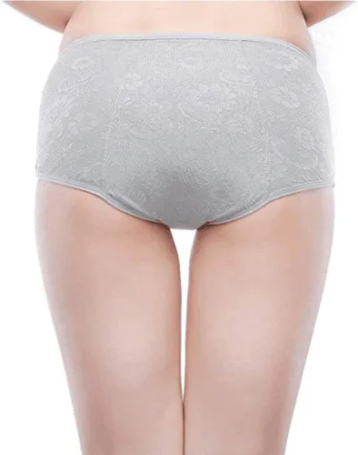Vista 5 de Calzón para mujer para período menstrual Ropa Interior Protectora para período menstrual de Jacquard de limpieza fácil, L