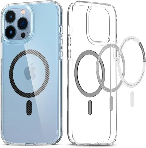 Vista 51 de Spigen Funda para iPhone 13 Mini, ultra híbrida MagFit [antiamarilleo] [compatible con Magsafe] - Transparente