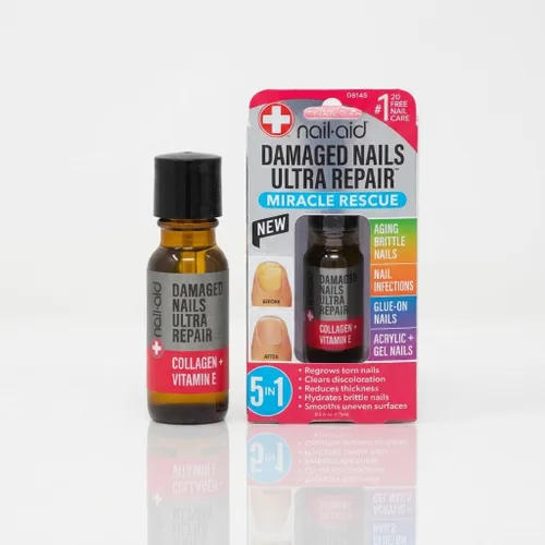 Vista 5 de Nail-Aid - Reparación múltiple 5 en 1 para uñas dañadas de manos o pies