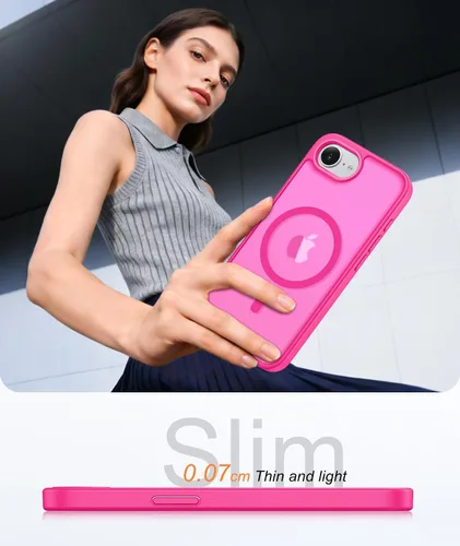 Vista 183 de FNTCASE Funda para iPhone 17 Pro: Fundas delgadas translúcidas de color azul claro compatibles con MagSafe, protección completa de la cámara