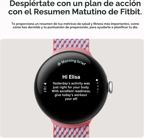 Vista 7 de [Usado] Google Pixel Watch 3 modelo 2024, reloj Android de 1.61 pulgadas (41 mm) con seguimiento de frecuencia cardíaca, Fitbit Advanced Running