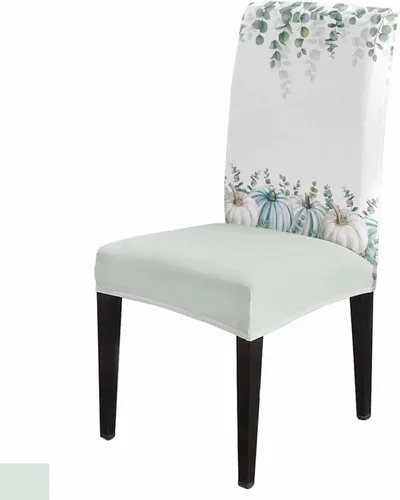 Vista 38 de Savannan - Juego de 4 fundas para sillas de árbol de Navidad, bolas de copos de nieve de color rojo invierno, fundas elásticas para sillas Parsons