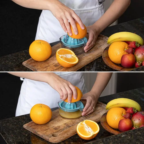 Vista 4 de Better Houseware Exprimidor manual de frutas y limón, naranja y lima, exprimidor de frutas, antideslizante y fácil de usar, de alta calidad, apto