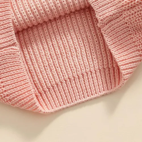 Vista 7 de Karwuiio Suéter de punto para bebé, niña, niño, cuello redondo, manga larga, sudadera para otoño e invierno