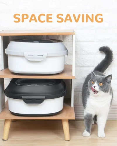 Vista 6 de 30-35 Lbs Contenedor de almacenamiento de alimentos para perros plegable Large Pet Food Storage with Airtight Lids,Wheels,Scoop and 2Pcs Food