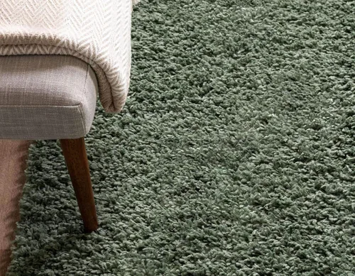 Vista 270 de Unique Loom Colección Davos Shag - Alfombra Lino