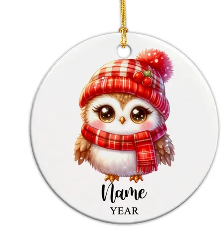Vista 25 de Adornos de Navidad personalizados de vaca para niños, adornos personalizados de la primera Navidad del bebé de vaca para recién nacido, adorno