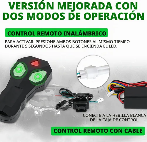 Vista 3 de Cabrestante eléctrico ATV/UTV de 2500 libras, cabrestante de cable de acero impermeable de 12 V, cabrestante eléctrico con control remoto con cable